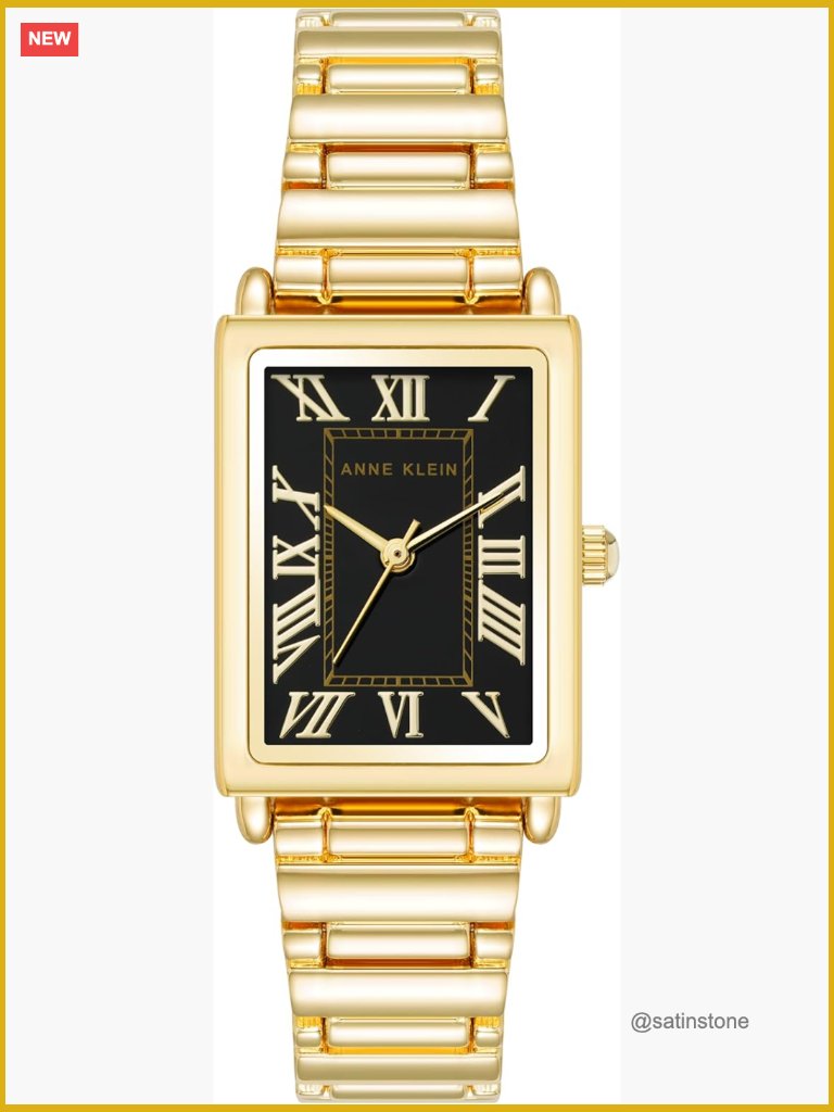 Gold-Tone Bracelet Watch With Crystals And Roman Numerals